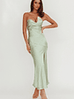 Blaise Asymmetric Neckline Maxi Dress Sage - thumbnail 5