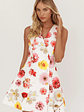 Austria Sleeveless Double Breasted Mini Dress Floral - thumbnail 5