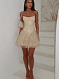 Blaise Strapless Sequin Mini Dress - Champagne - thumbnail 2
