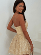 Blaise Strapless Sequin Mini Dress - Champagne - thumbnail 4
