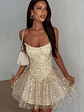 Blaise Strapless Sequin Mini Dress - Champagne - thumbnail 6