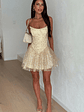 Blaise Strapless Sequin Mini Dress - Champagne - thumbnail 7