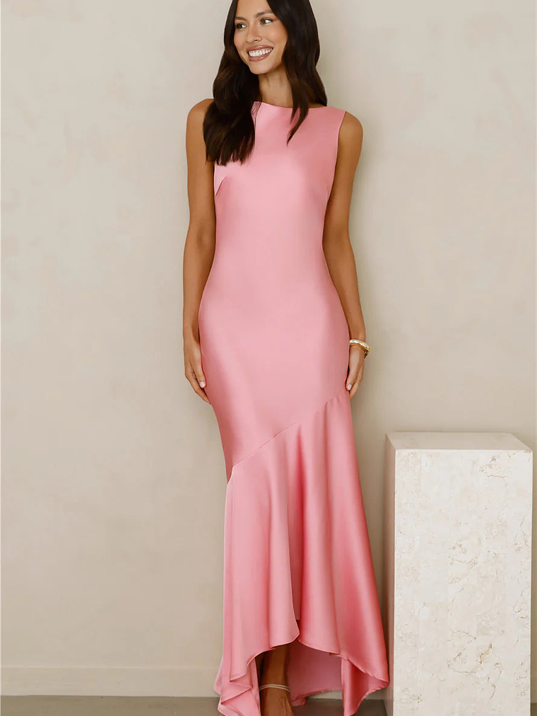 Bespoke Beauty Satin Maxi Dress 15