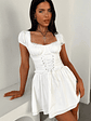 Briellyn Mini Dress - White - thumbnail 3
