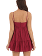Bow Babydoll Dress in Maroon - thumbnail 2