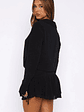 Can't Get Me Long Sleeve Mini Dress Black - thumbnail 4