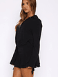 Can't Get Me Long Sleeve Mini Dress Black - thumbnail 3