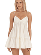 Bow Babydoll Dress in White - thumbnail 4