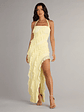 Blake Mesh Halter Slit Ruffle Formal Dress - thumbnail 3