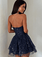 Blaise Strapless Sequin Mini Dress - Navy - thumbnail 9