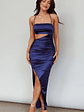 Can't Hardly Wait Cut-Out Midi Dress Navy - thumbnail 1