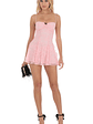 Bow Lace A-line Dress in Pink - thumbnail 4