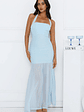 Aveline Halter Mesh Maxi Dress - thumbnail 1
