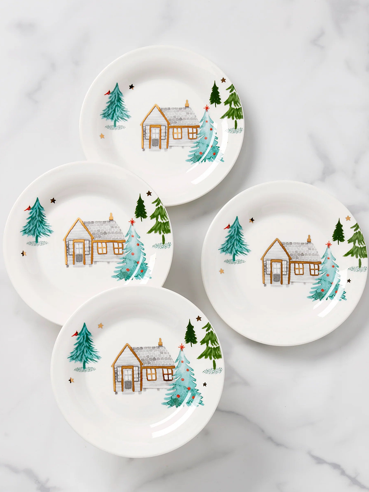 Balsam Lane 4-Piece Tidbit Plate Set 1