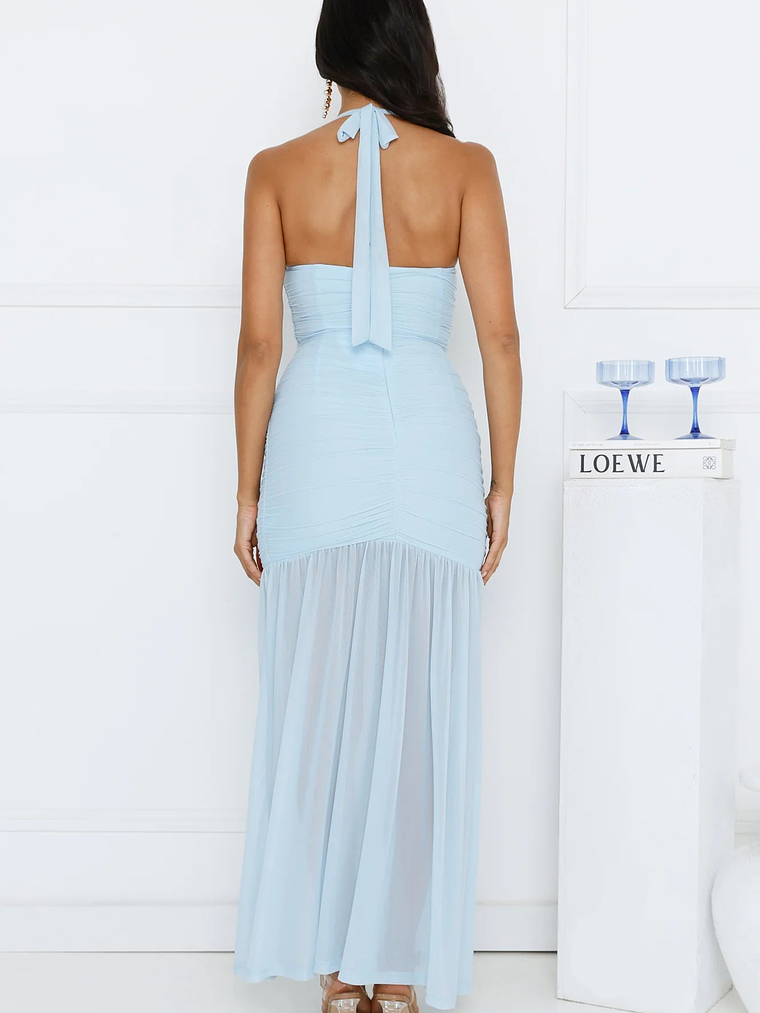 Aveline Halter Mesh Maxi Dress 7