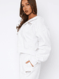 Can't Miss It Boxy Zip Front Hoodie Grey Marle/Rose Gold - thumbnail 3