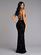 Bethany Lace-Up Mesh Mermaid Formal Dress - thumbnail 2