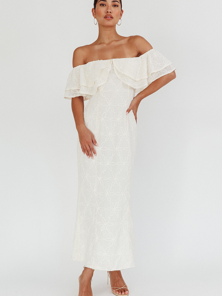 Beauty Within On-Off-Shoulder Maxi Dress Cream 5