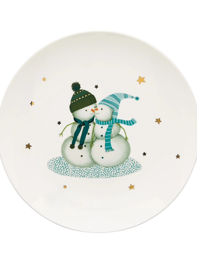 Balsam Lane Snowman Accent Plate 1