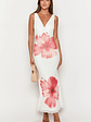 Beck White Floral Print Maxi Dress - thumbnail 3