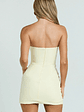 Avery Mini Dress Strapless Corset Bodice Draped Dress in Lemon - thumbnail 5