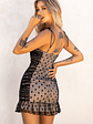 Bambi Ruched Mini Dress Polka Dot Black - thumbnail 2