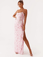 Bright Lights Beaded Maxi Dress - Pink - thumbnail 6