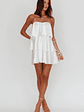 Behati Tiered Layer Strapless Dress White - thumbnail 3