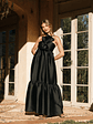 Betina Bow Front Maxi Dress - Black - thumbnail 1
