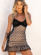 Bambi Ruched Mini Dress Polka Dot Black - thumbnail 4