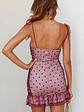 Bambi Ruched Mini Dress Polka Dot Plum - thumbnail 2