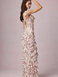 Asymmetric Ruffled Lace-Up Gown in Primrose Floral Print - thumbnail 3