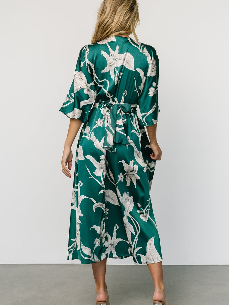 Avryll Front Tie Dress | Green 5