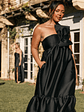 Betina Bow Front Maxi Dress - Black - thumbnail 3