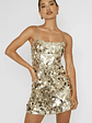 Axel Sequin Mini Dress Gold - thumbnail 1