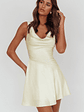 Brigid Cowl Neck Scoop Back Mini Dress Butter - thumbnail 1