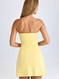 Bandeau Neckline Mini Dress in Lemon Sherbet - thumbnail 2