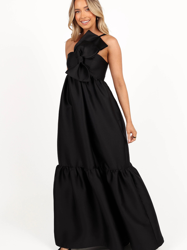 Betina Bow Front Maxi Dress - Black 5