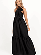 Betina Bow Front Maxi Dress - Black - thumbnail 5