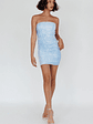 Calen Ruched Sequin Mini Dress Blue - thumbnail 9