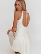 Brigid Cowl Neck Scoop Back Mini Dress Ivory - thumbnail 2