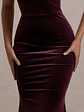 Candela | Port Velvet Asymmetric Bardot Maxi Dress - thumbnail 6