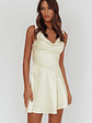 Brigid Cowl Neck Scoop Back Mini Dress Butter - thumbnail 5