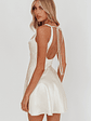 Brigid Cowl Neck Scoop Back Mini Dress Ivory - thumbnail 3