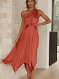Cali One Shoulder Midi Dress - Copper - thumbnail 3
