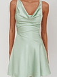Brigid Cowl Neck Scoop Back Mini Dress Mint - thumbnail 3
