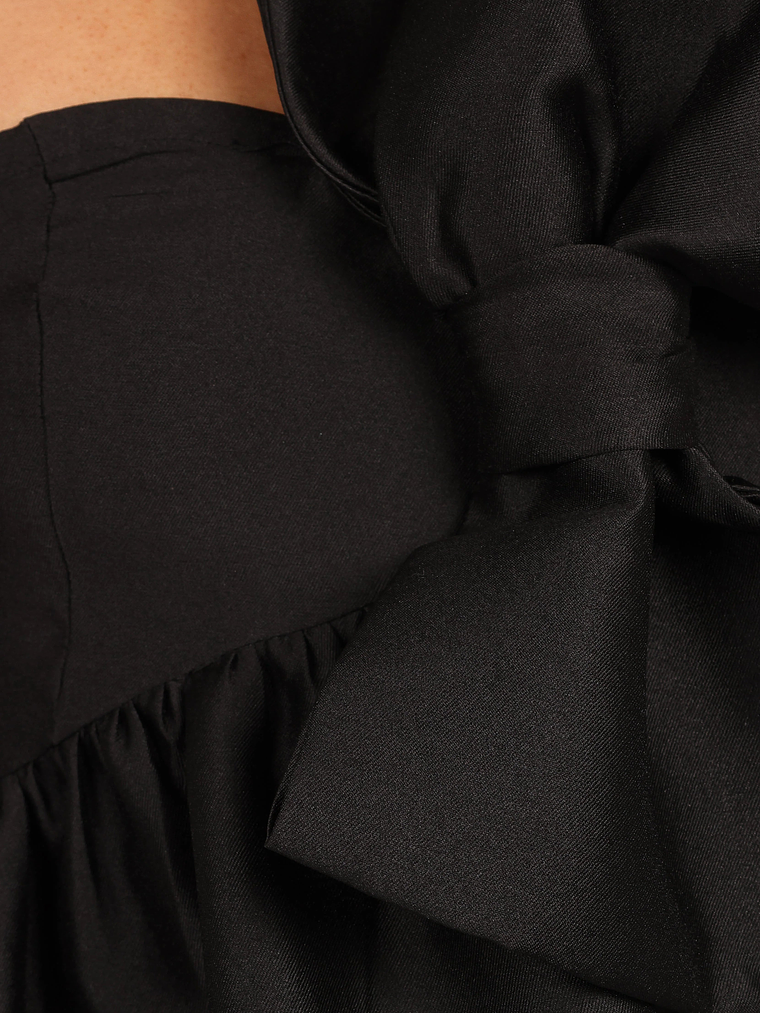 Betina Bow Front Maxi Dress - Black 8