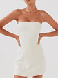 Ayanna Strapless Mini Dress - Ivory - thumbnail 6