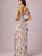 Asymmetric Ruffled Lace-Up Gown in Primrose Floral Print - thumbnail 14