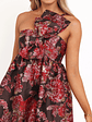 Betina Bow Front Maxi Dress - Brown Floral - thumbnail 3